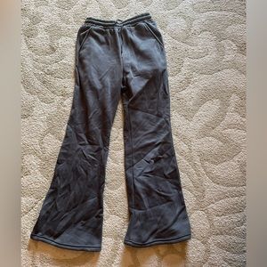 grey wide leg sweatpants